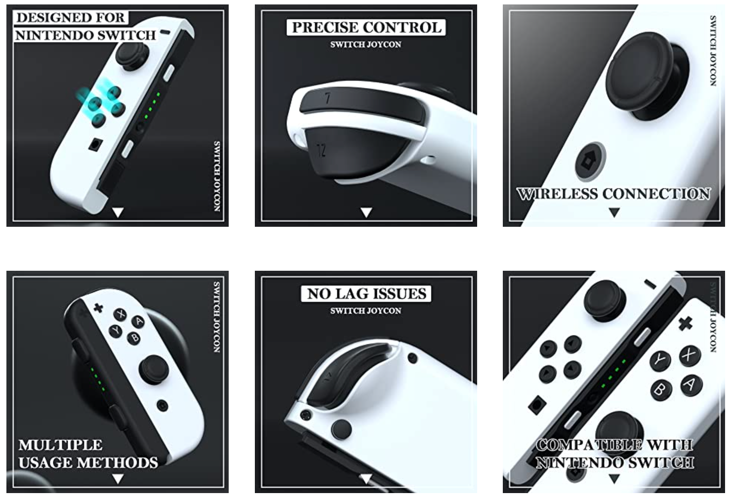 Joy Con Controller Compatible with Switch, Wireless Replacement for Switch Joycon, Left and