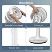 2in1 Air Circulator Fan Electric Pedestal Cooling Atomization Floor Portable Standing White Quiet Oscillating Remote 2 Wind Modes 9 Speeds Bedroom Office