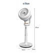 2in1 Air Circulator Fan Electric Pedestal Cooling Atomization Floor Portable Standing White Quiet Oscillating Remote 2 Wind Modes 9 Speeds Bedroom Office