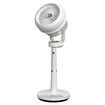 2in1 Air Circulator Fan Electric Pedestal Cooling Atomization Floor Portable Standing White Quiet Oscillating Remote 2 Wind Modes 9 Speeds Bedroom Office