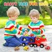 9 in 1 Dinosaur Carrier Car Trucks Toys with Smokefor Kids Age 3 to 7