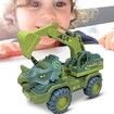 Plastic Friction Power Dinosaur Transportation Car Back Toy for Boys Girls - Excavator