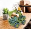 Plastic Friction Power Dinosaur Transportation Car Back Toy for Boys Girls - Excavator