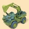 Plastic Friction Power Dinosaur Transportation Car Back Toy for Boys Girls - Excavator