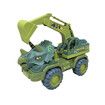 Plastic Friction Power Dinosaur Transportation Car Back Toy for Boys Girls - Excavator