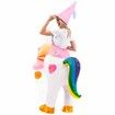 Inflatable Costume Unicorn Riding a Unicorn Air Blow-up Deluxe Halloween Costume  150-180CM