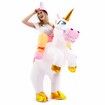 Inflatable Costume Unicorn Riding a Unicorn Air Blow-up Deluxe Halloween Costume  150-180CM