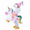 Inflatable Costume Unicorn Riding a Unicorn Air Blow-up Deluxe Halloween Costume  150-180CM