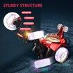 Remote Control Car RC Stunt Car Invincible 360°Rolling Twister with Colorful Lights & Music Switch Boys and Girls (Red)