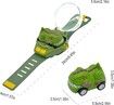 Dinosaur Mini Watch Remote Control Car Toy 2.4 GHz Wrist Hobby with USB Charging Toys Gift (Green)