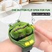 Dinosaur Mini Watch Remote Control Car Toy 2.4 GHz Wrist Hobby with USB Charging Toys Gift (Green)