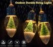 Snow Globe String Lights, Christmas Snow Globes String Lights, Christmas Tree Lights Snow Globe, Small Christmas Tree for Bedroom, Battery Globe String Lights with 10 LED Clear Bulbs