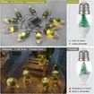 Snow Globe String Lights, Christmas Snow Globes String Lights, Christmas Tree Lights Snow Globe, Small Christmas Tree for Bedroom, Battery Globe String Lights with 10 LED Clear Bulbs