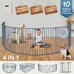 Pet Dog Playpen Safety Gate Kids Activity Centre Puppy Enclosure Pen Stair Barrier Fence Fireplace Guard Outdoor Indoor 10 Panels