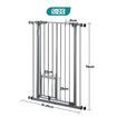 Safety Pet Gate Dog Security Guard Adjustable Kids Safe Fence Barrier for Stairs w/ Walk Through Door 96cm Grey