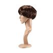 Short Straight Wig Hair Brown Fake False Synthetic Fibre for Men Mannequin 20CM