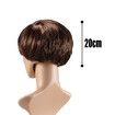 Short Straight Wig Hair Brown Fake False Synthetic Fibre for Men Mannequin 20CM