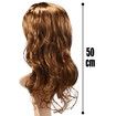 Wavy Curly Wig Hair Long Fake Brown for Women Female Mannequin False Synthetic Fibre 50CM