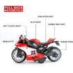 Motorcycle Toy,Pull Back Vehicles,Alloy Toy for Kids 3-9 (Red)