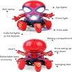 Cool Spider Robot with Six Paws -Colorful Lights, Music, Move Dancing - for Kids Gift (Red)