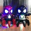 Cool Spider Robot with Six Paws -Colorful Lights, Music, Move Dancing - for Kids Gift (Red)