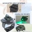 Toy Mini Remote Control Watch Car 2.4 GHz Cute Racing with LED Light USB Charging Silicone Watchband (Tank Army Green)