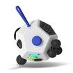 Fidget Dodecagon –12-Side Fidget Cube Relieves Stress and Anxiety Anti Depression Cube for Children and Adults with ADHD ADD OCD Autism (White)