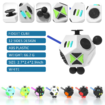 Fidget Dodecagon –12-Side Fidget Cube Relieves Stress and Anxiety Anti Depression Cube for Children and Adults with ADHD ADD OCD Autism (White)