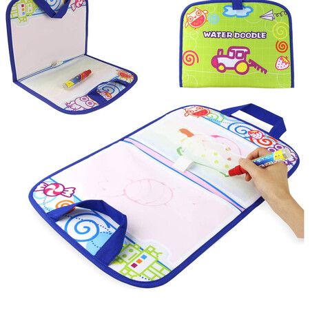 Kid Activities Water Drawing Mat Painting with Water Pen Airplane Travel Toy for Toddlers