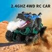 2.4GHz Remote Control Dinosaur Car Toys with Light Sound Indoor Outdoor All Terrain Electric RC Car Toys Gifts Age 6+