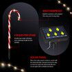 Christmas Solar Light LED Candy Cane Outdoor Garden Decoration Pathway Holiday Ornament 10Pcs