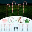 Christmas Solar Light LED Candy Cane Outdoor Garden Decoration Pathway Holiday Ornament 10Pcs