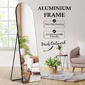 Arch Full Length Mirror Body Free Standing Hanging Floor Leaning for Bedroom Hallway Removable Stand Aluminium Alloy Frame 