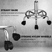 Barber Salon Chair Stool Height Adjustable Rotatable Clinic Beauty Hairdressing PU White With Back