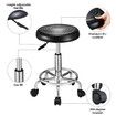 Salon Chair Barber Stool Hairdressing Beauty Clinic Height Adjustable Rotatable Round PU Black