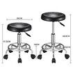 Salon Chair Barber Stool Hairdressing Beauty Clinic Height Adjustable Rotatable Round PU Black