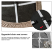 Waterproof Seat Covers for Dining Room Chairs Covers Dining Chair Cover Kitchen Chair Covers (khaki, 2 Pcs)