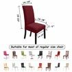 Dining Chair Covers Stretch Chair Covers Parsons Chair Slipcover Chair Covers for Dining Room Set of 2, Wine Red