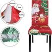 Christmas Dining Room Chair Covers Set of 4, Stretch Xmas Chair Slipcovers Protector, Spandex Washable Kitchen Parsons Chair Cover for Dining Room,Christmas Decor,Holiday Party(Santa Claus)