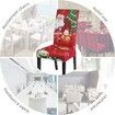 Christmas Dining Room Chair Covers Set of 4, Stretch Xmas Chair Slipcovers Protector, Spandex Washable Kitchen Parsons Chair Cover for Dining Room,Christmas Decor,Holiday Party(Santa Claus)