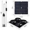 Solar Panel Exhaust Fan 30w Waterproof 4 Ventilators 4m Cable and Switch for Attic Chicken Greenhouse Shed Roof Houses RV