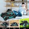 RC Tank Car 12Kmh for All Terrains Launch Water Bomb 2.4 Ghz Car with 180°Shooting 360°Rotating Road 4WD Age 6-8 ?Black-Green)