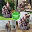 Water Feature Garden Fountain Submersible Outdoor Indoor Pump Home Backyard Balcony Forest Dog Wheel Stone Landscape Waterfall LED Lights 60cm