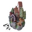 Water Feature Garden Fountain Submersible Outdoor Indoor Pump Home Backyard Balcony Forest Dog Wheel Stone Landscape Waterfall LED Lights 60cm
