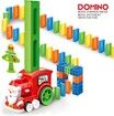 90 Pieces Electric Santa Claus Domino Train Set for Boys and Girls Ages 3 and Up