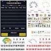 Calendar Pocket Chart Calendar Weather with 142 Spanish Flash Cards Classroom Teaching Home (Black)