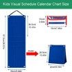 Kids Visual Schedule Calendar Chart 2 in 1 Autism Daily Chore Routine Chart With 70 Cards Behavioral Tool Wall Planner for Home School