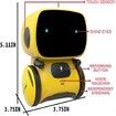 Kids Robot Toy Smart Talking Robots Intelligent with Voice Controlled Touch Sensor Singing Dancing Gift For Age 3+ (Yellow)