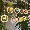 USB LED Curtain Hanging Decorative Lights for Backdrop Wall Bedroom Wedding Christmas, Outdoor Waterproof Butterfly Lights