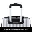 2 Piece Luggage Set Carry On Travel Suitcases Hard Shell Lightweight Traveller Checked Rolling Travelling Trolley Vanity Bag 